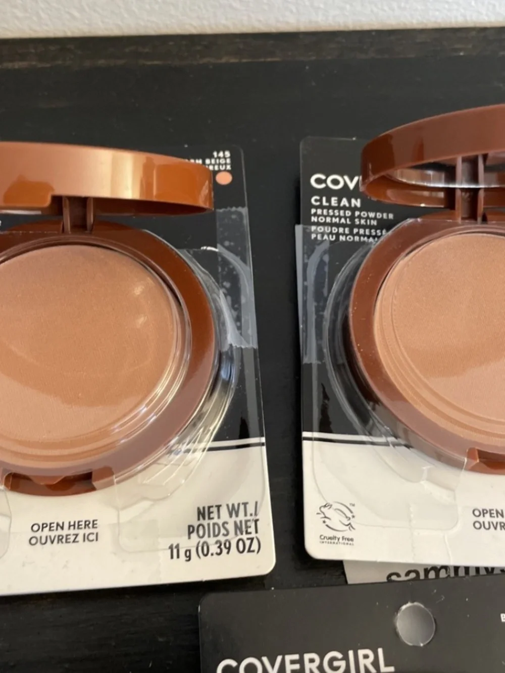 Covergirl Clean Pressed Powder 145 Warm Beige, Original Talc, x4 READ DESCRIPT